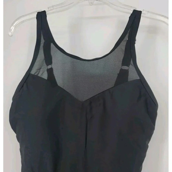 CUPSHE Women Plus Size One Piece Swimsuit V Neck Mesh Sheer Tummy Control 16/18 - Picture 5 of 13